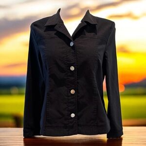 💎💟 Vintage Classic Black Utility Jacket